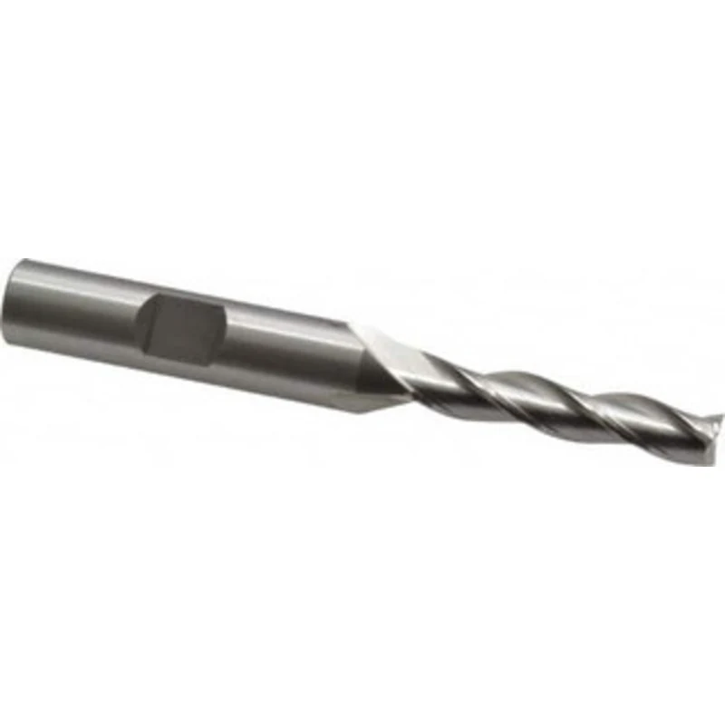 OSG 1/4, 1-1/4 LOC, 3/8 Shank Diam, 3-1/16 OAL, 3 Flute, Cobalt Square End Mill Single End, Uncoated, Spiral Flute, 3...
